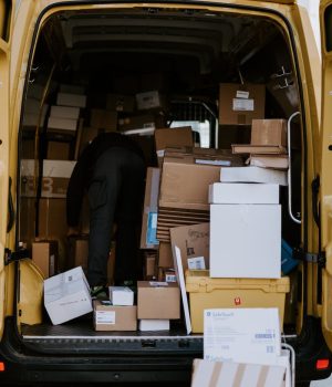 brown cardboard boxes on brown cardboard box